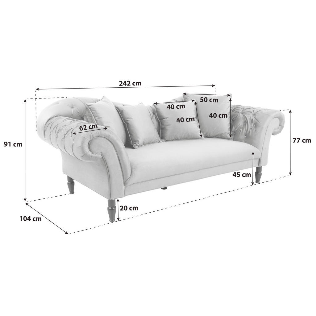 Thumbnail - Mid.you 3-Sitzer-Sofa, Olivgrün, Textil, Buche, vollmassiv, Füllung: Silikon, Schaumstoffflocken,Silikon, Schaumstoffflo...