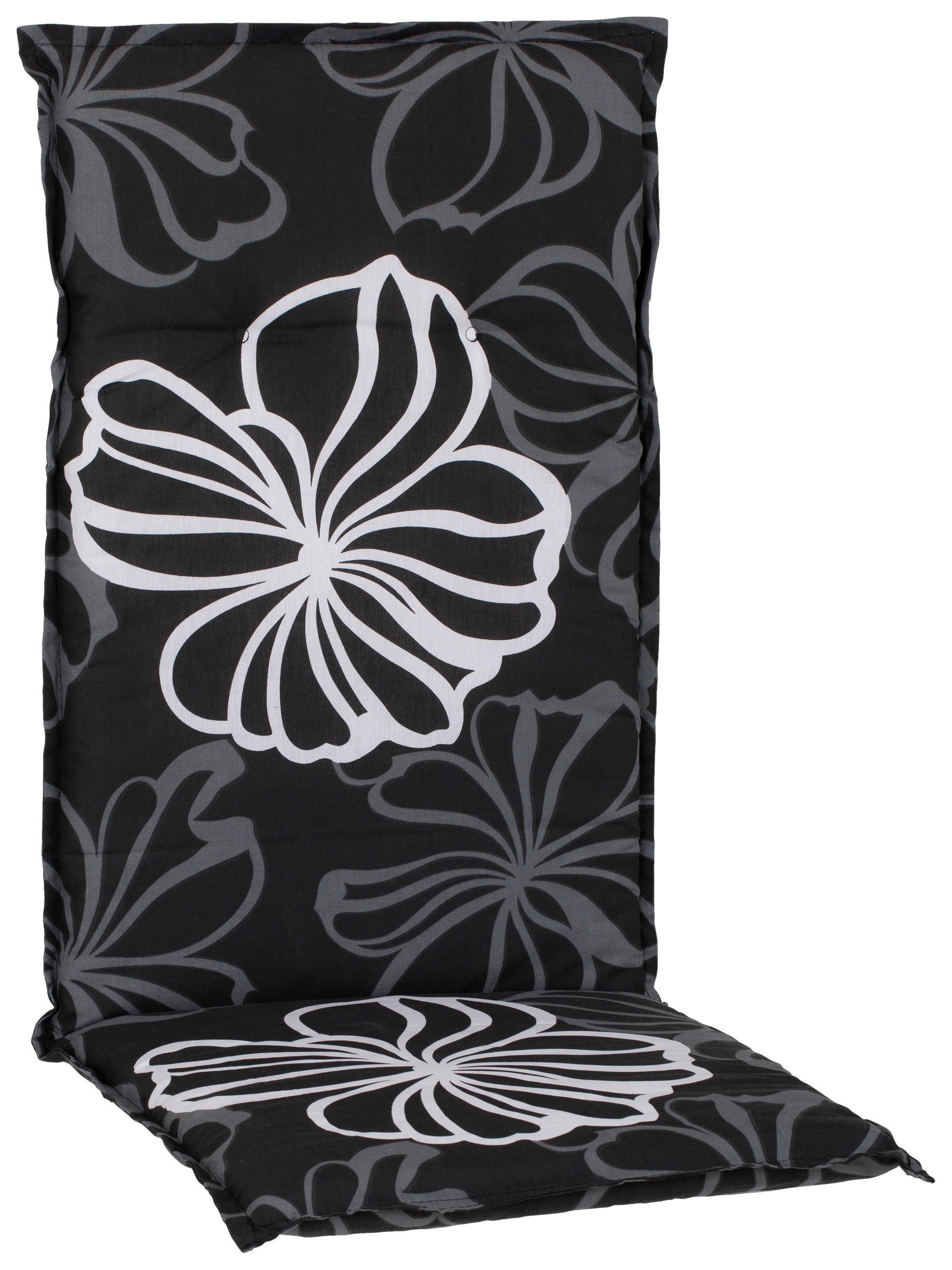 Hochlehnerauflage Genf 114x47 Cm Schwarz/grau