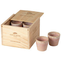 ESPRESSOTASSENSET 80ML GRESPRESSO 8-teilig  - Hellblau, Basics, Holz/Keramik - Costa Nova