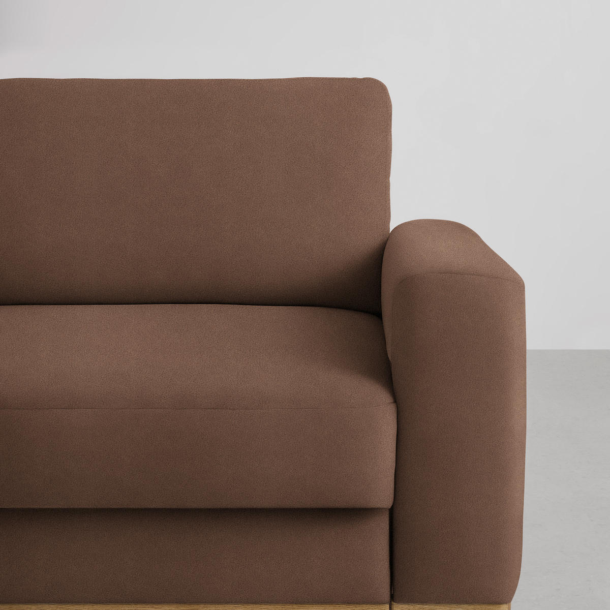 ECKSOFA Lederlook, Mikrofaser Braun  - Schwarz/Braun, Konventionell, Holz/Textil (167/87/234cm) - MID.YOU