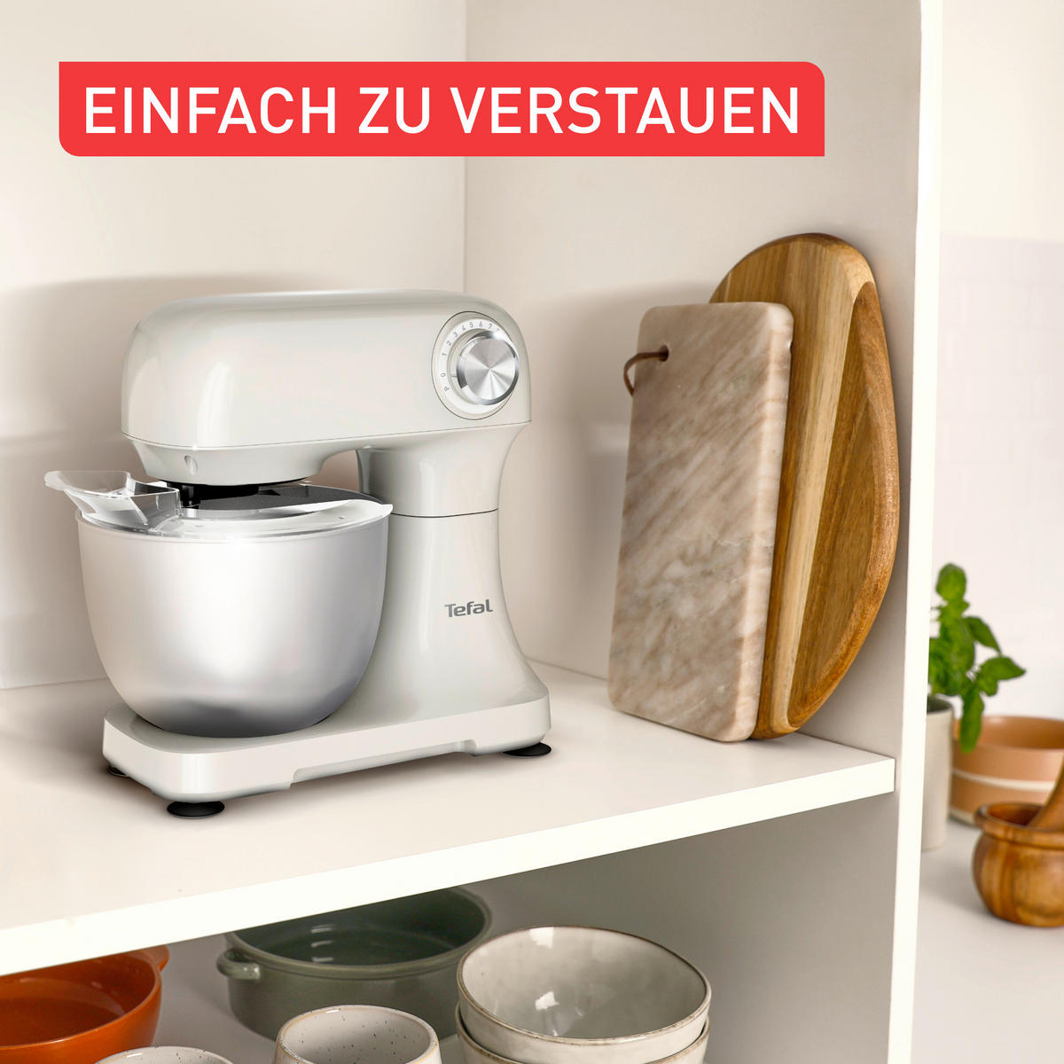KÜCHENMASCHINE - Perlmutt, Basics, Metall (25.6/39.4/38.4cm) - Tefal