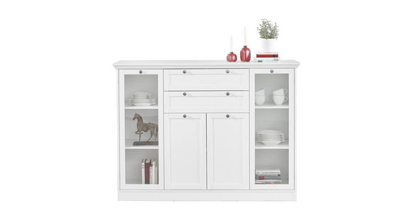 HIGHBOARD in 160/120/40 cm - Schwarz/Weiß, LIFESTYLE, Holzwerkstoff/Metall (160/120/40cm) - Carryhome