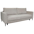 SCHLAFSOFA Cord Naturfarben  - Schwarz/Naturfarben, KONVENTIONELL, Textil/Metall (222/93/98cm) - Carryhome