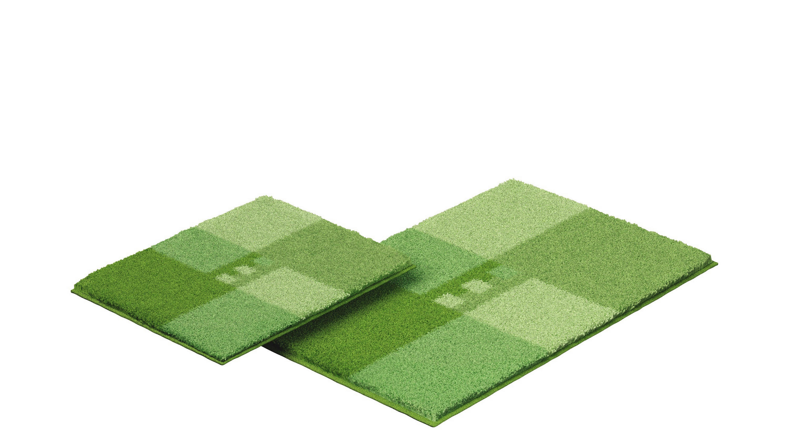 BADEMATTENSET Grün 40x50/50x80 cm  - Grün, Basics, Kunststoff/Textil (40x50/50x80cm) - Grund