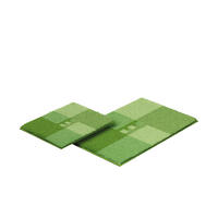 BADEMATTENSET Grün 40x50/50x80 cm  - Grün, Basics, Kunststoff/Textil (40x50/50x80cm) - Grund