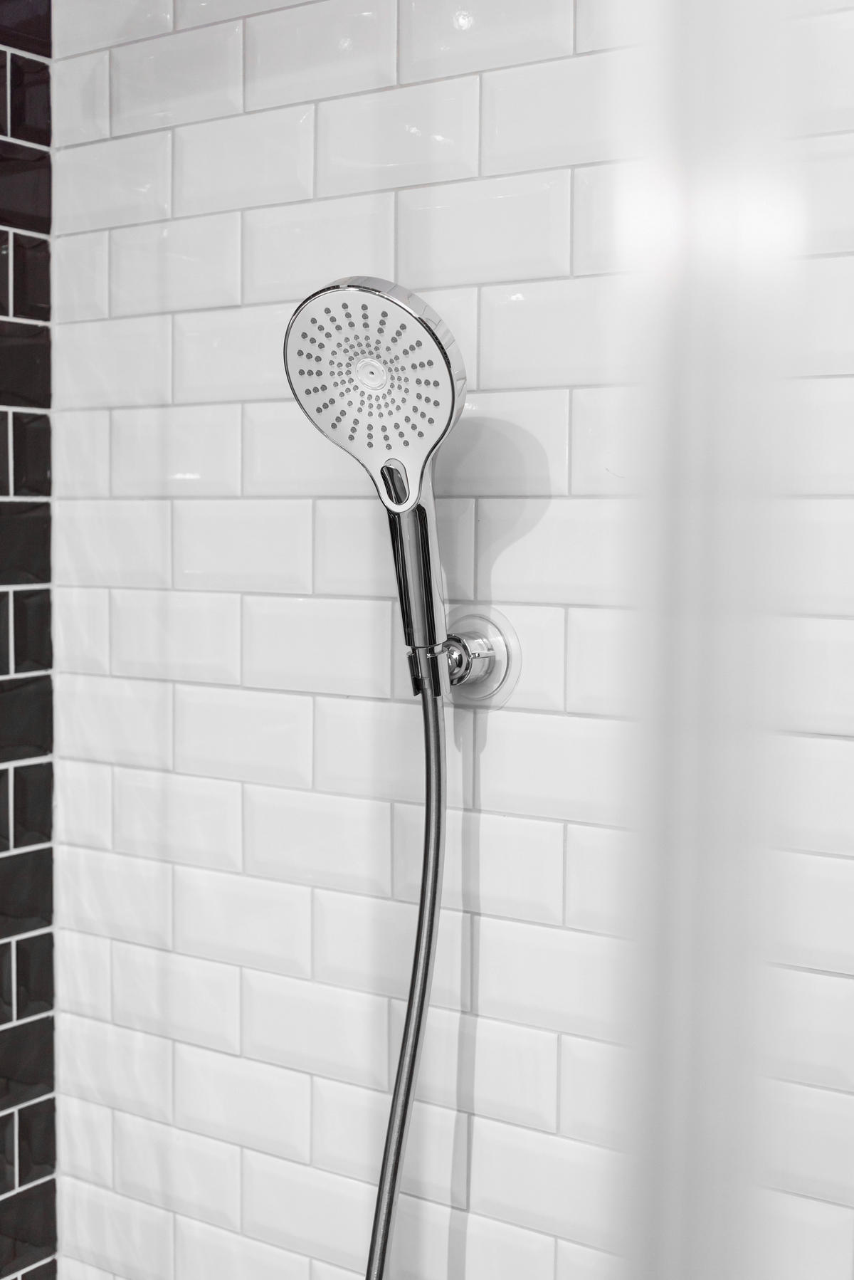 BRAUSEHALTERUNG   - Chromfarben, Basics, Kunststoff (8/7,5/8cm) - Wenko