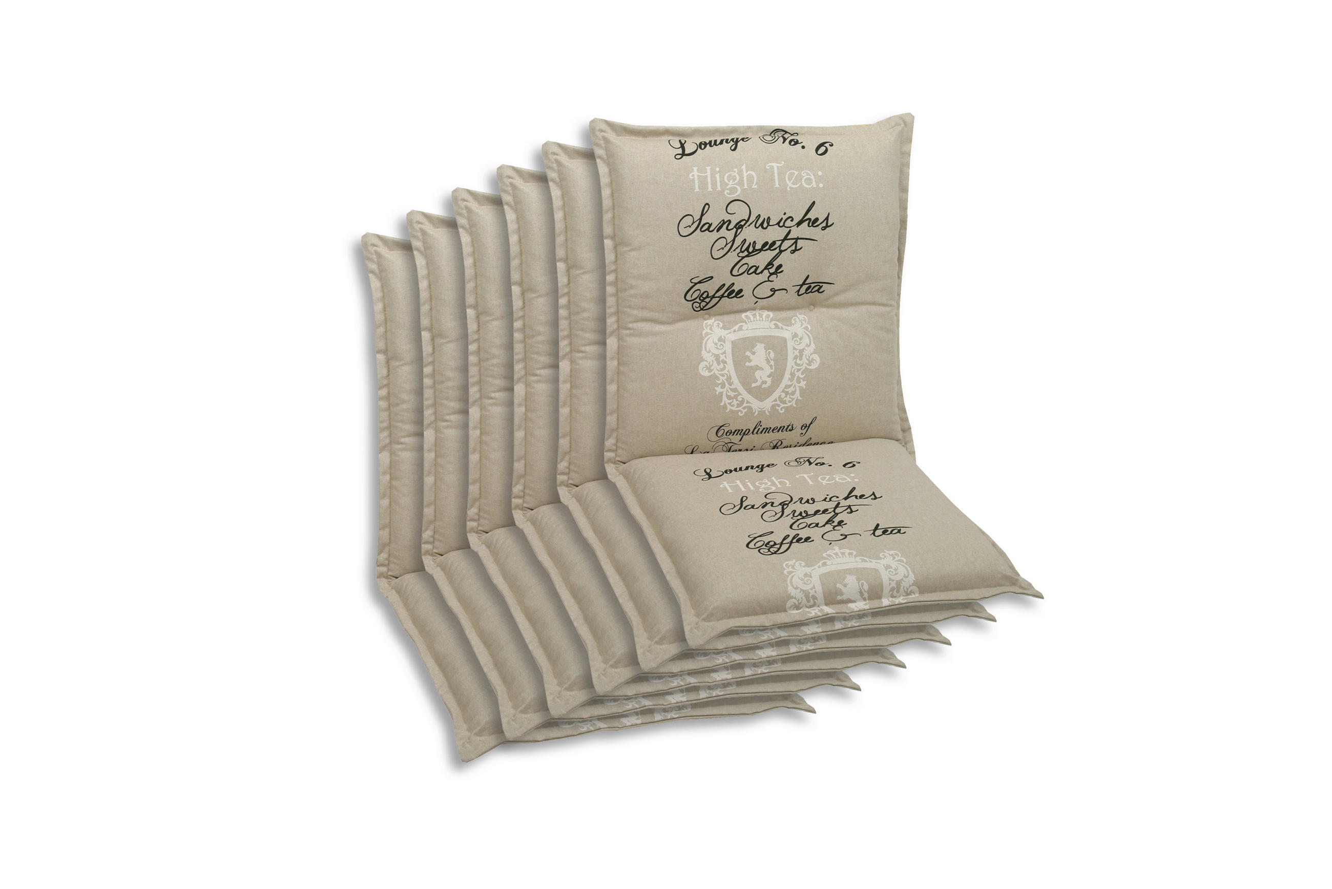 SESSELAUFLAGENSET in Beige  - Beige, Basics, Textil (50/7/100cm)