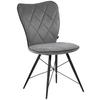 STOL, tekstil siva  - črna/siva, Design, kovina/tekstil (48/89/62cm) - Hom`in