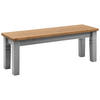 SITZBANK 130/46/40 cm Grau, Laugenfarbig Kiefer massiv  - Laugenfarbig/Grau, ROMANTIK / LANDHAUS, Holz (130/46/40cm) - Boxxx