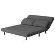 SCHLAFSOFA Webstoff Dunkelgrau  - Dunkelgrau/Schwarz, Design, Holz/Textil (143/82/88cm) - Carryhome