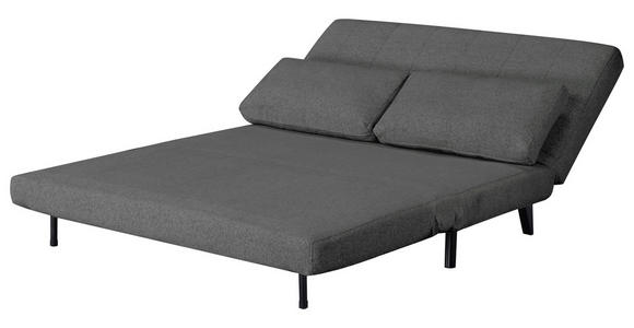 SCHLAFSOFA Webstoff Dunkelgrau  - Dunkelgrau/Schwarz, Design, Holz/Textil (143/82/88cm) - Carryhome