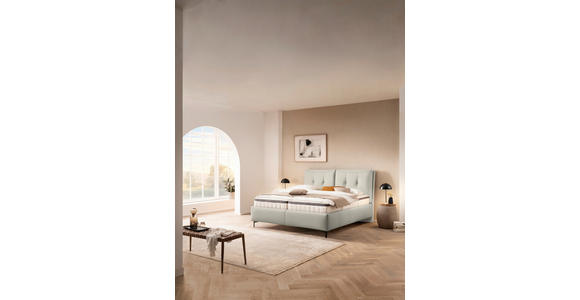 POLSTERBETT Matratze, Lattenrost, Topper Naturfarben 180/200 cm - Schwarz/Naturfarben, KONVENTIONELL, Leder/Holz (180/200cm) - Novel