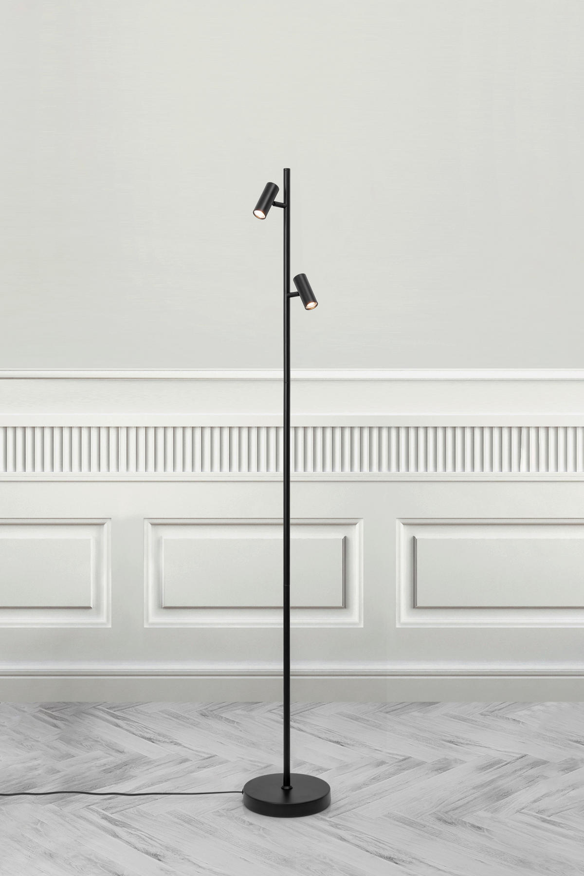 STOJACÍ LED SVÍTIDLO, 141 cm - černá, Design, kov (141cm) - Nordlux