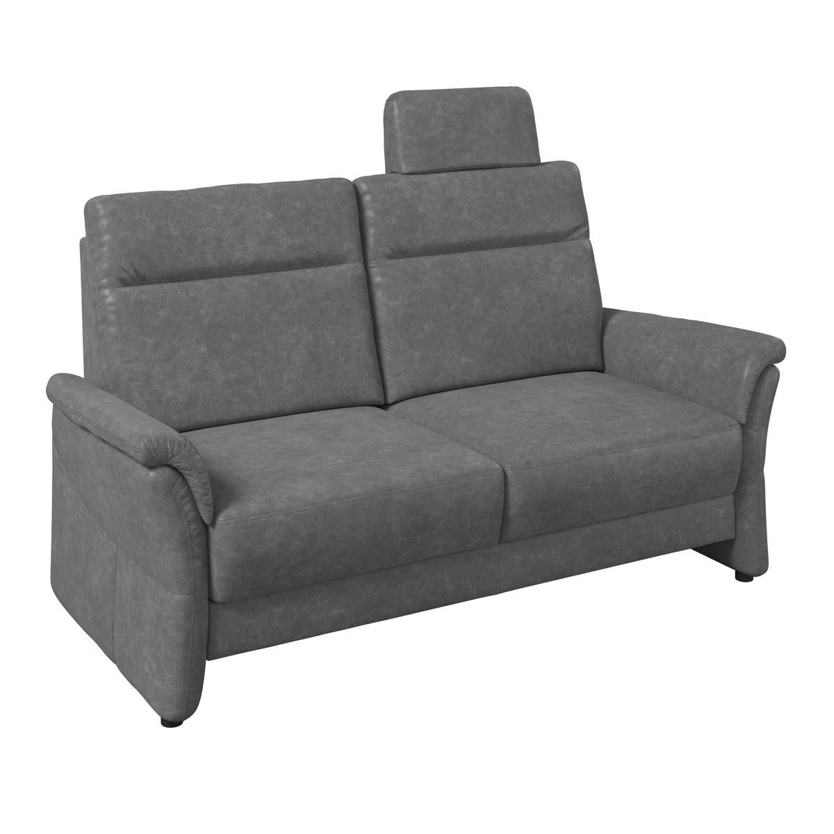 2,5-SITZER Mikrofaser Dunkelgrau  - Dunkelgrau/Schwarz, KONVENTIONELL, Kunststoff/Textil (170/99/91cm) - Elegando