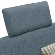 ECKSOFA in Flachgewebe Blau  - Blau/Schwarz, Natur, Holz/Textil (326/170cm) - Valnatura