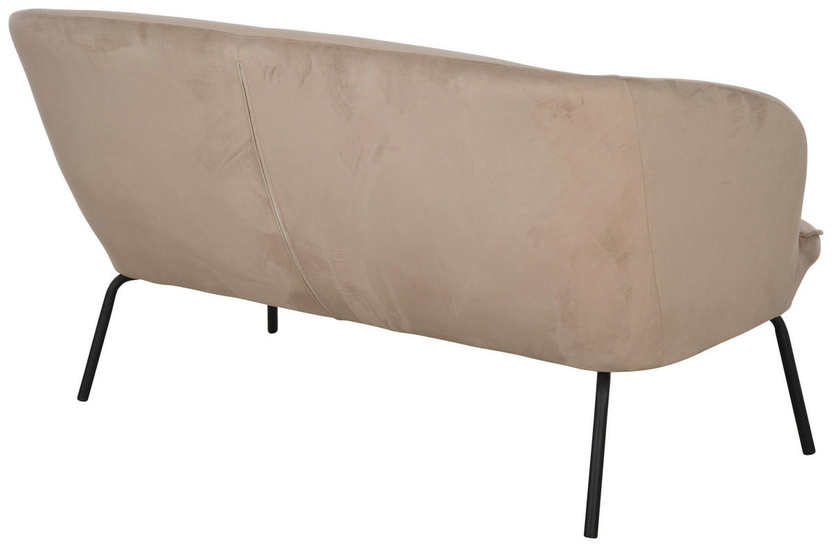 KÜCHENSOFA  - Taupe/Schwarz, MODERN, Textil/Metall (148/77/73cm) - P & B