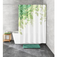 ZUHANYFÜGGÖNY 180/200 cm  - fehér/zöld, Konventionell, műanyag (180/200cm) - Kleine Wolke