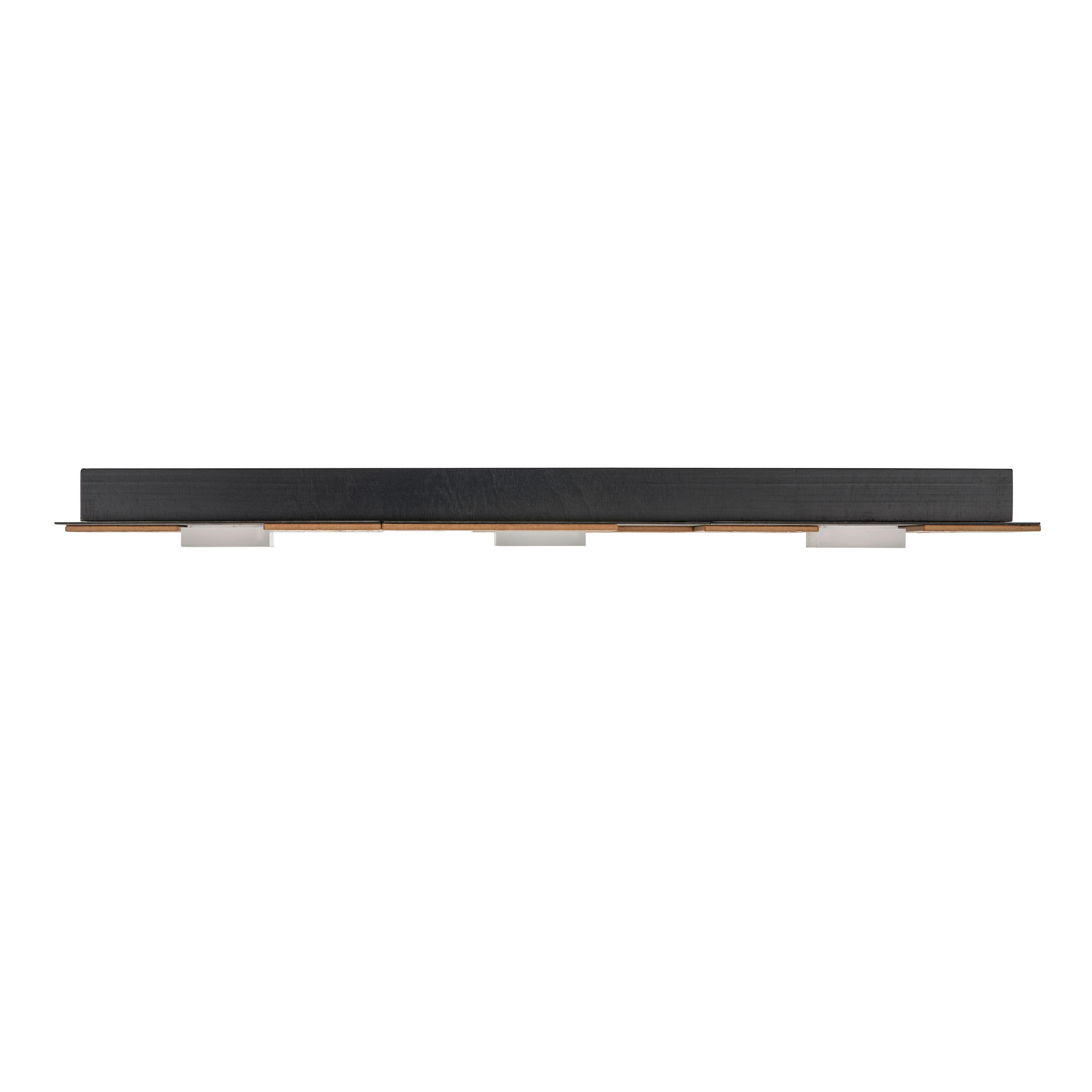 LED-DECKENLEUCHTE Gr.662 Deckenleuchte  Asteiche / Schwarz matt 77/26/5 cm   - Wildeiche, Natur, Metall (77/26/5cm) - Ambiente