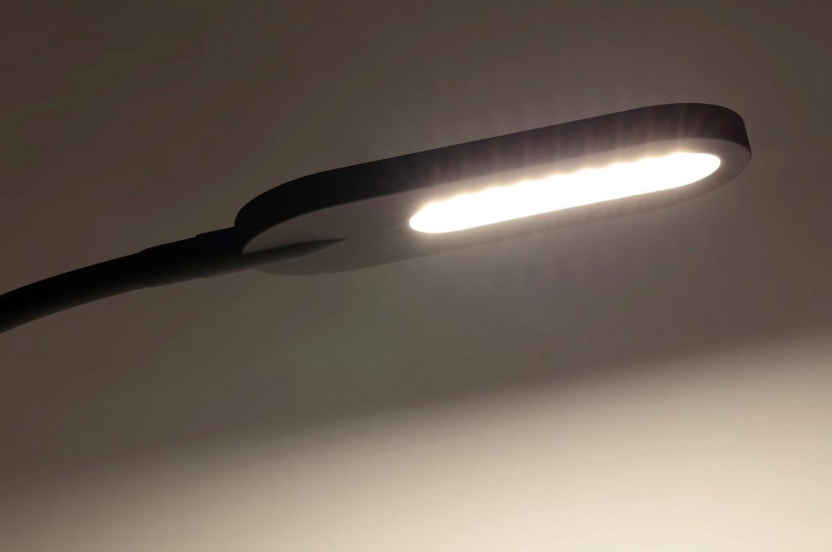 STOLNÍ LED LAMPA, dotykový stmívač, 37,5/15/43,5 cm - černá, Basics, kov/plast (37,5/15/43,5cm) - Novel