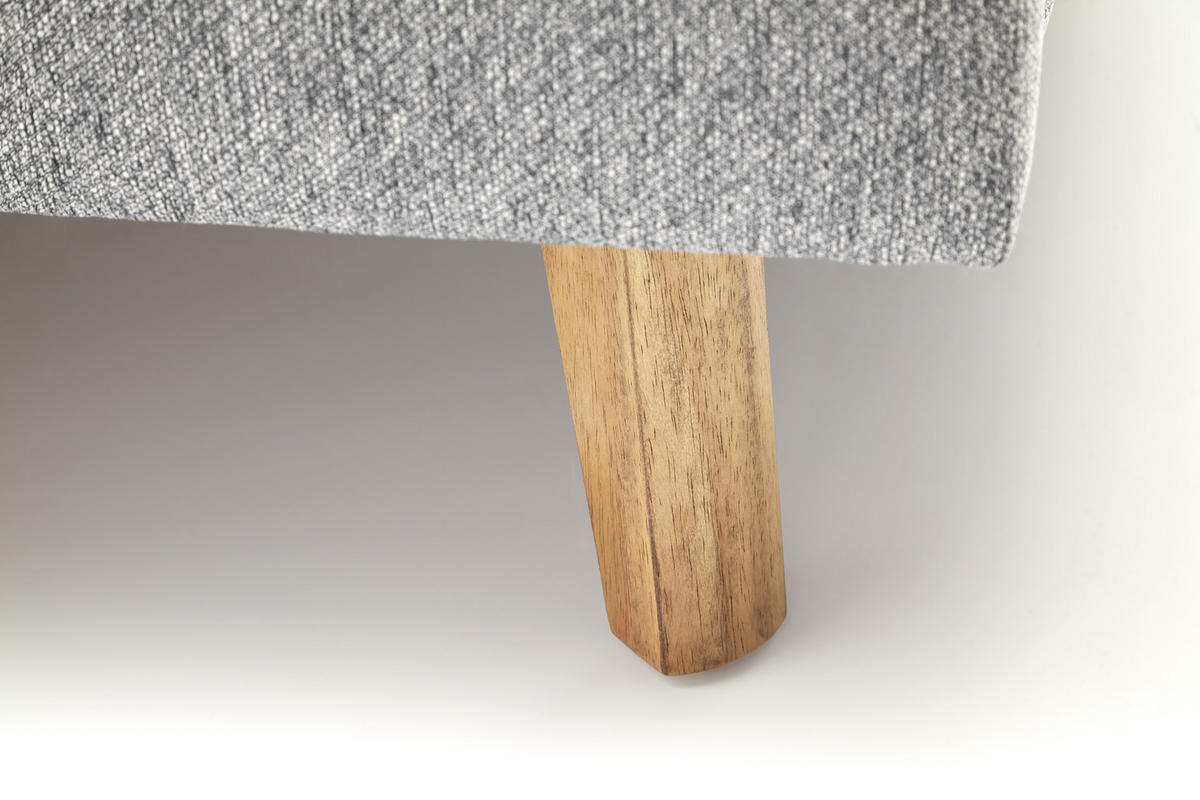POLSTERBETT FRIEDA 140/200 cm  in Grau  - Eichefarben/Grau, MODERN, Holz/Textil (140/200cm) - Livetastic