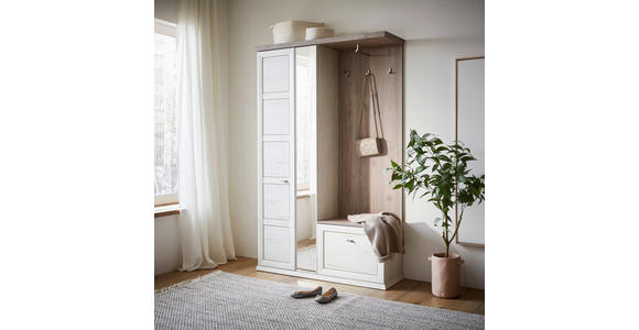 GARDEROBE  in 123/196,7/38,5 cm  - Grau/Pinienfarben, LIFESTYLE, Holzwerkstoff (123/196,7/38,5cm) - Hom`in