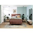 BOXSPRINGBETT 140/200 cm  in Rotbraun  - Rotbraun/Schwarz, Design, Textil/Metall (140/200cm) - Esposa