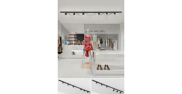 SCHIENENSYSTEM - Chromfarben/Schwarz, Trend, Kunststoff/Metall (210/5,5/14cm) - Novel