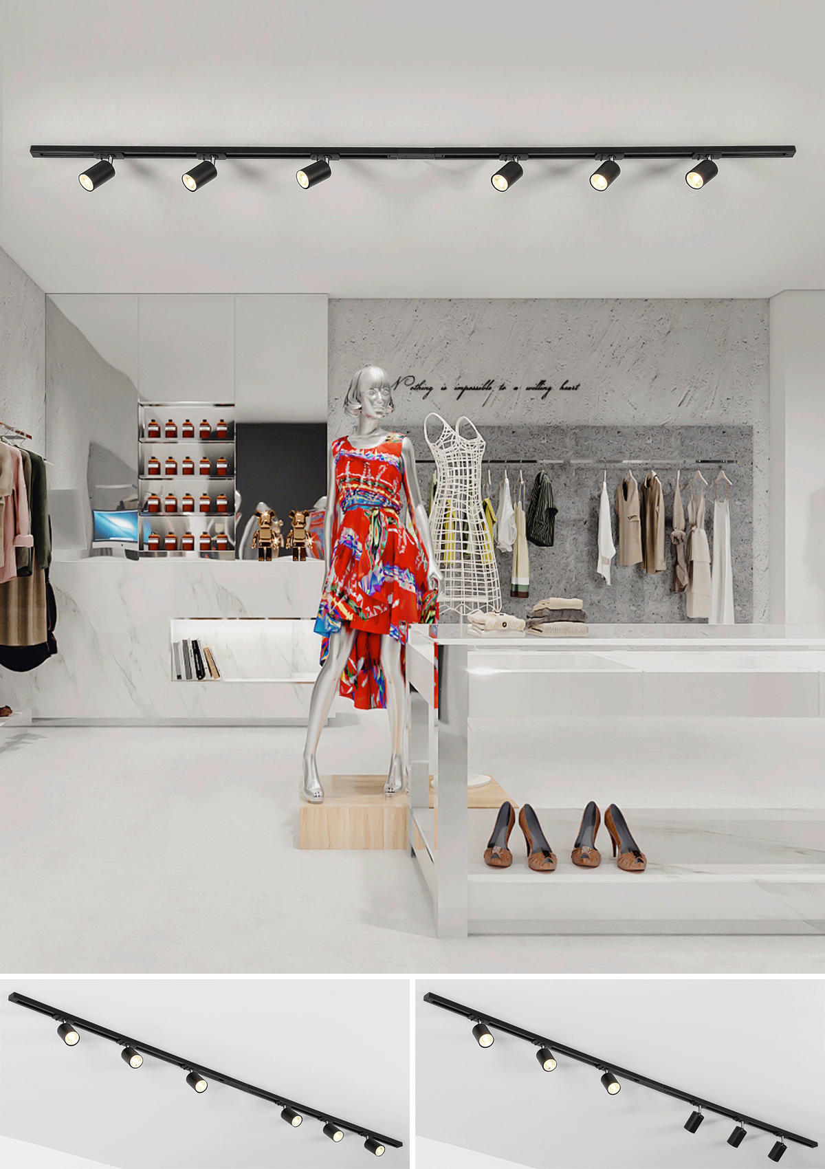 DECKENLEUCHTE 210/5,5/14 cm   - Schwarz, Trend, Kunststoff/Metall (210/5,5/14cm) - Novel