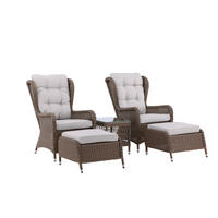 LOUNGEGARNITUR    - Beige/Braun, KONVENTIONELL, Kunststoff/Textil - Gardenson