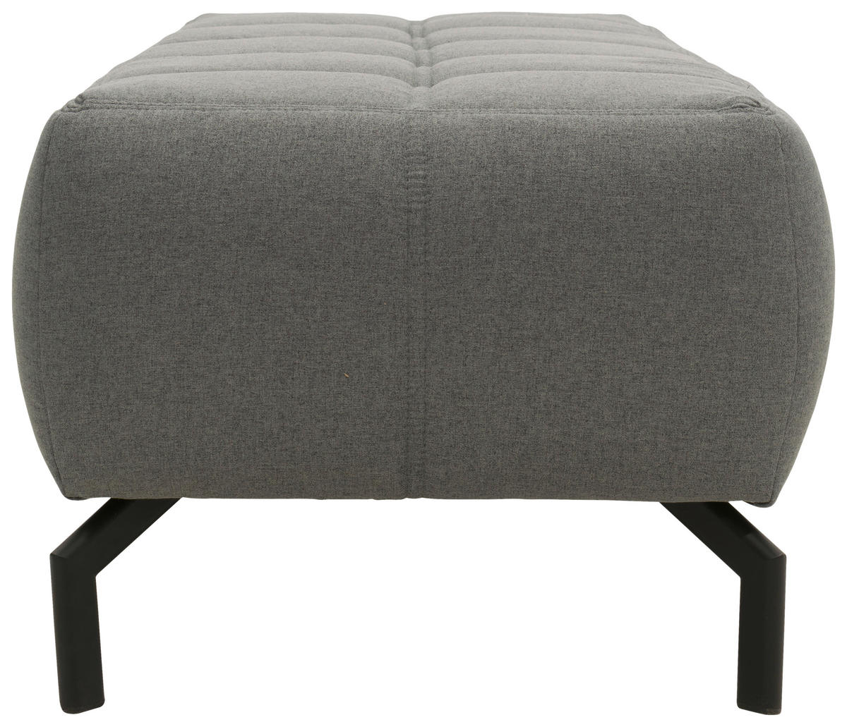 HOCKER in Textil Grau  - Schwarz/Grau, Design, Textil/Metall (153/45/62cm) - MID.YOU