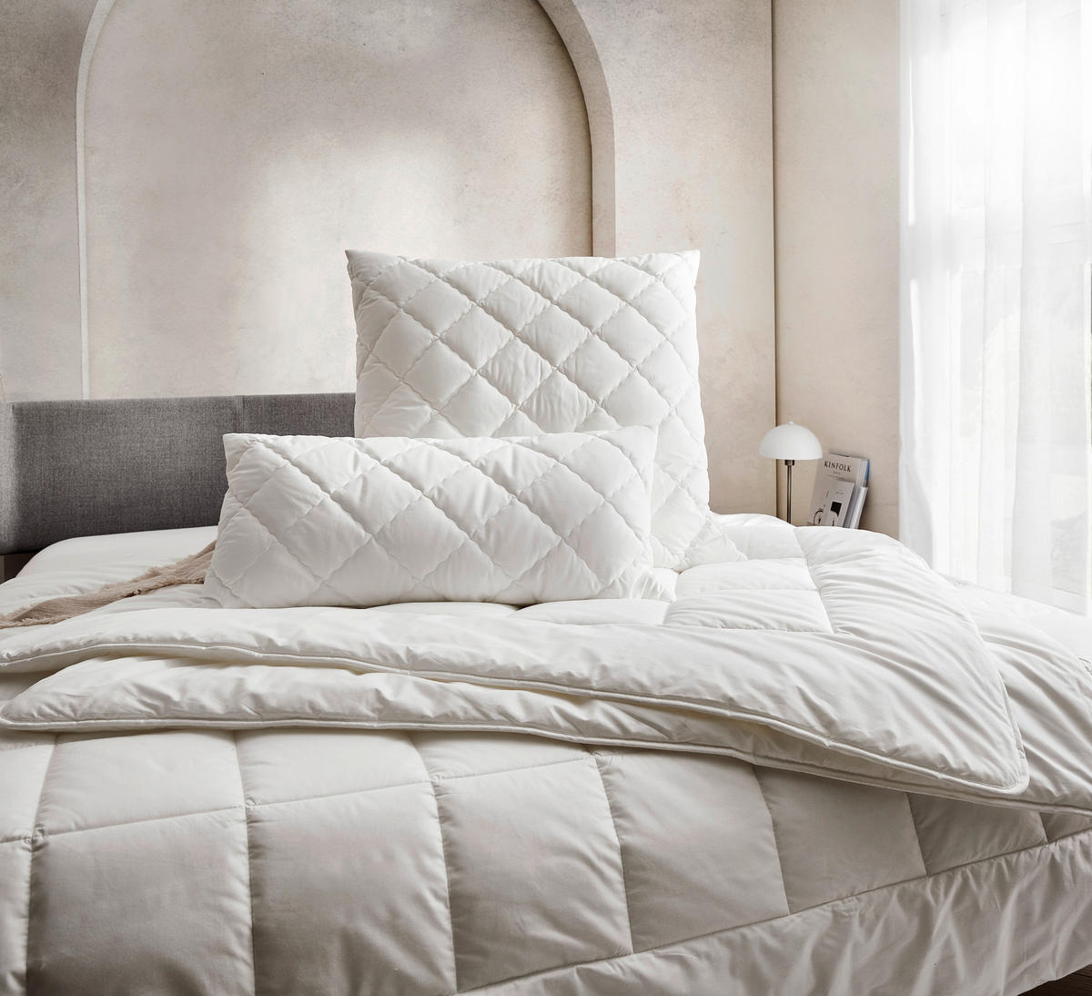 LETNÍ PŘIKRÝVKA, 135/200 cm, polyester, duté vlákno - bílá, Basics, textil (135/200cm) - Billerbeck