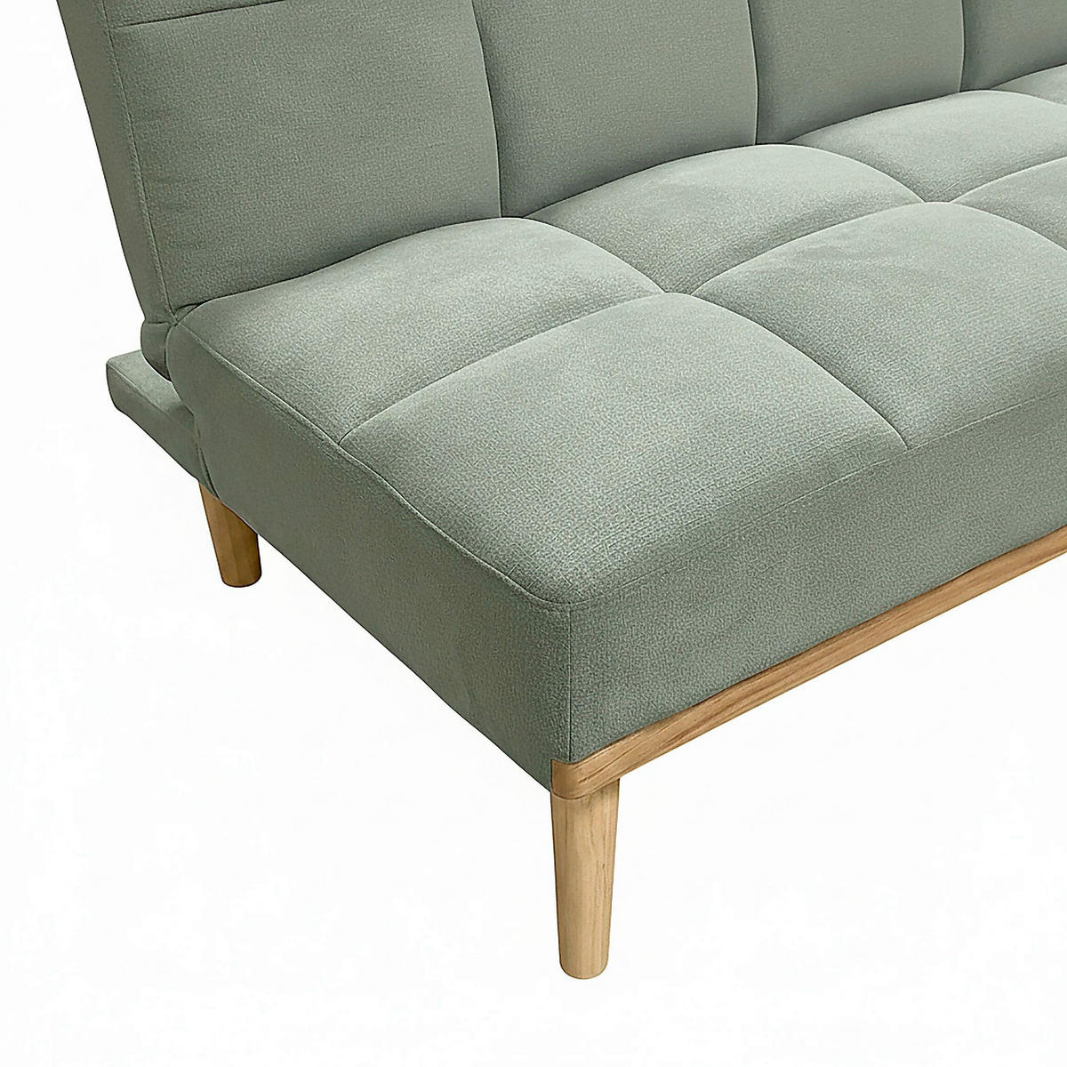 SCHLAFSOFA UNDICI in Webstoff Grün  - Naturfarben/Grün, Design, Holz/Textil (190/84/80cm) - P & B