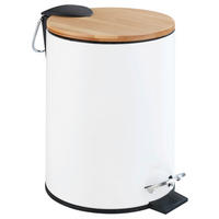 TRETEIMER TORTONA 3 L  - Schwarz/Weiß, Basics, Naturmaterialien/Kunststoff (17/23,5/21cm) - Wenko