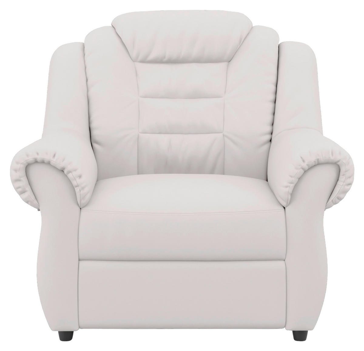 SITZGARNITUR in Lederlook Weiss  - Weiss/Schwarz, Konventionell, Kunststoff/Textil - Livetastic
