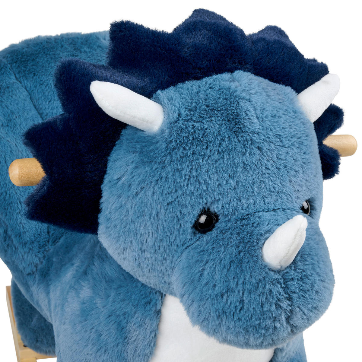 SCHAUKELTIER  - Blau/Ecru, Trend, Holz/Textil (68/33/55cm) - Patinio