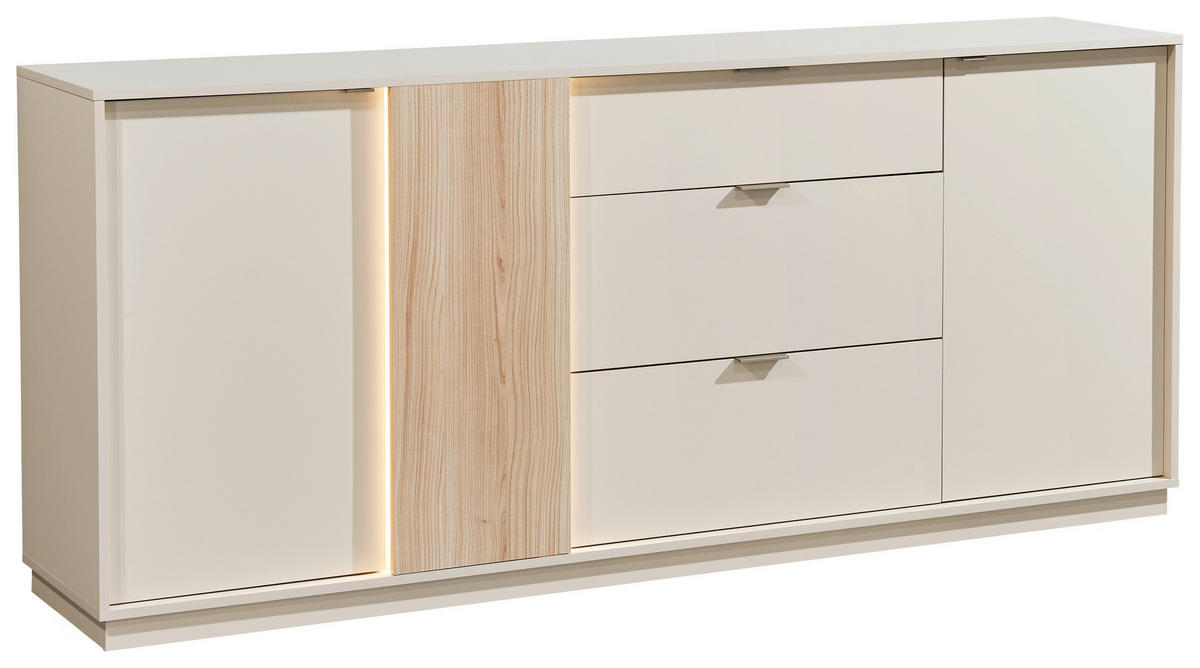 WOHNWAND  in Kaschmir  238/202/40 cm  - Kaschmir/Silberfarben, Design, Holzwerkstoff/Kunststoff (238/202/40cm) - MID.YOU