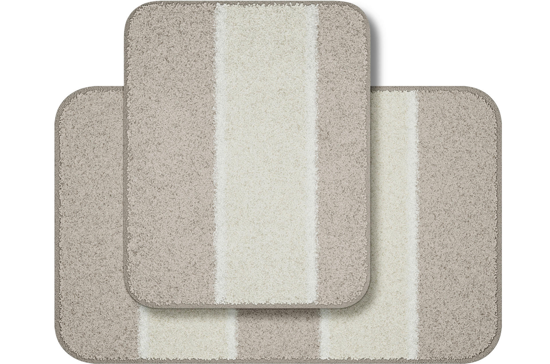 BADEMATTENSET Beige 50x80/40x50 cm  - Beige, Basics, Kunststoff/Textil (50x80/40x50cm) - Grund