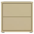NACHTSCHRANK 50/48/42 cm  - Silberfarben/Hellgelb, Trend, Holzwerkstoff/Kunststoff (50/48/42cm) - Carryhome