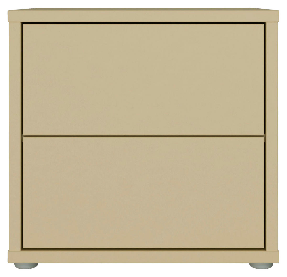 NACHTSCHRANK 50/48/42 cm  - Silberfarben/Hellgelb, Trend, Holzwerkstoff/Kunststoff (50/48/42cm) - Carryhome