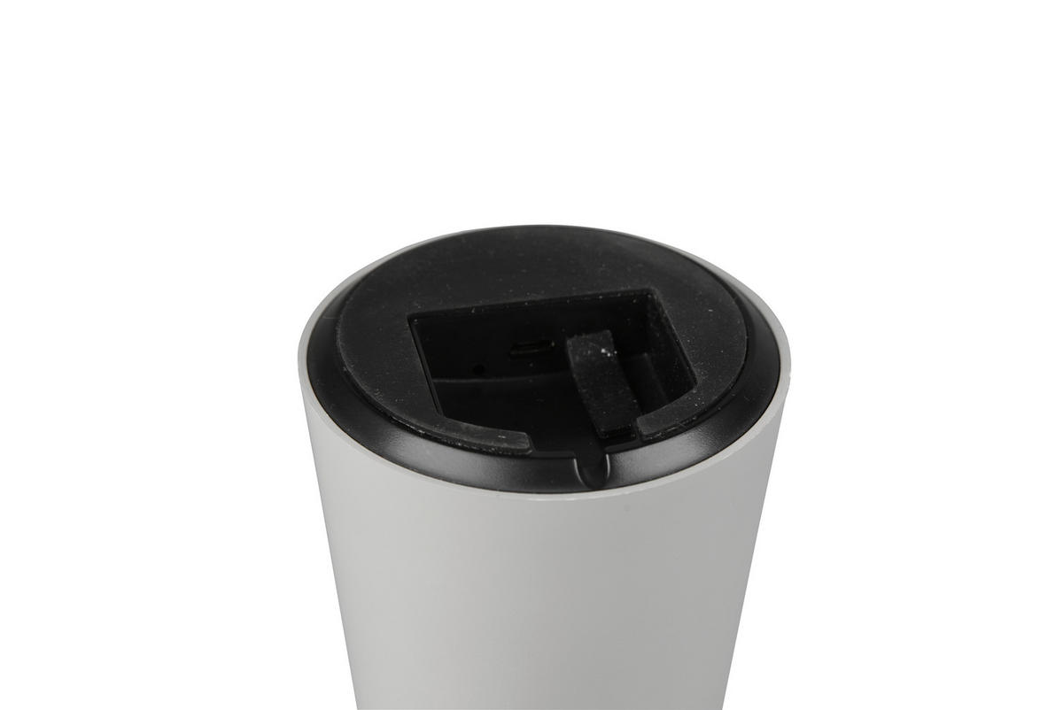 AKKU-TISCHLEUCHTE Lennon 13,6/21,5 cm   - Grau, Design, Kunststoff (13,6/21,5cm)