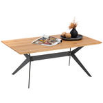 COUCHTISCH in Holz, Metall 110/65/45 cm  - Eichefarben/Schwarz, Design, Holz/Metall (110/65/45cm) - Hom`in