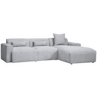 ECKSOFA  in Cord Grau  303/196 cm  - Schwarz/Grau, Design, Kunststoff/Textil (303/196cm) - Livetastic