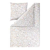 BETTWÄSCHE 2-teilig Natürlich Estella Makosatin 155/220 cm  - Graubraun, Design, Textil (155/220cm) - Estella
