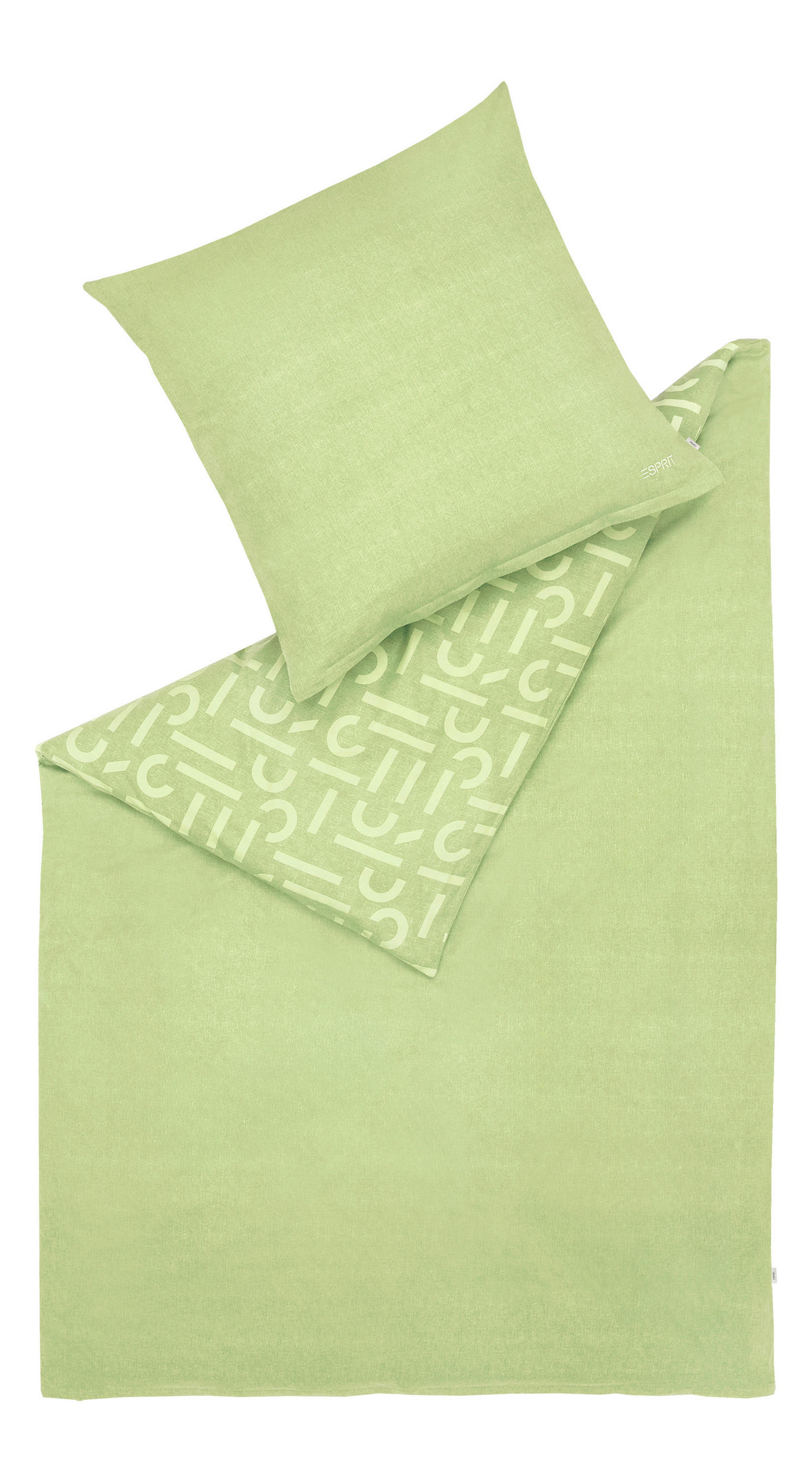 WENDEBETTWÄSCHE SCATTER BIG Renforcé 200/200 cm  - Limette/Grün, Design, Textil (200/200cm) - Esprit