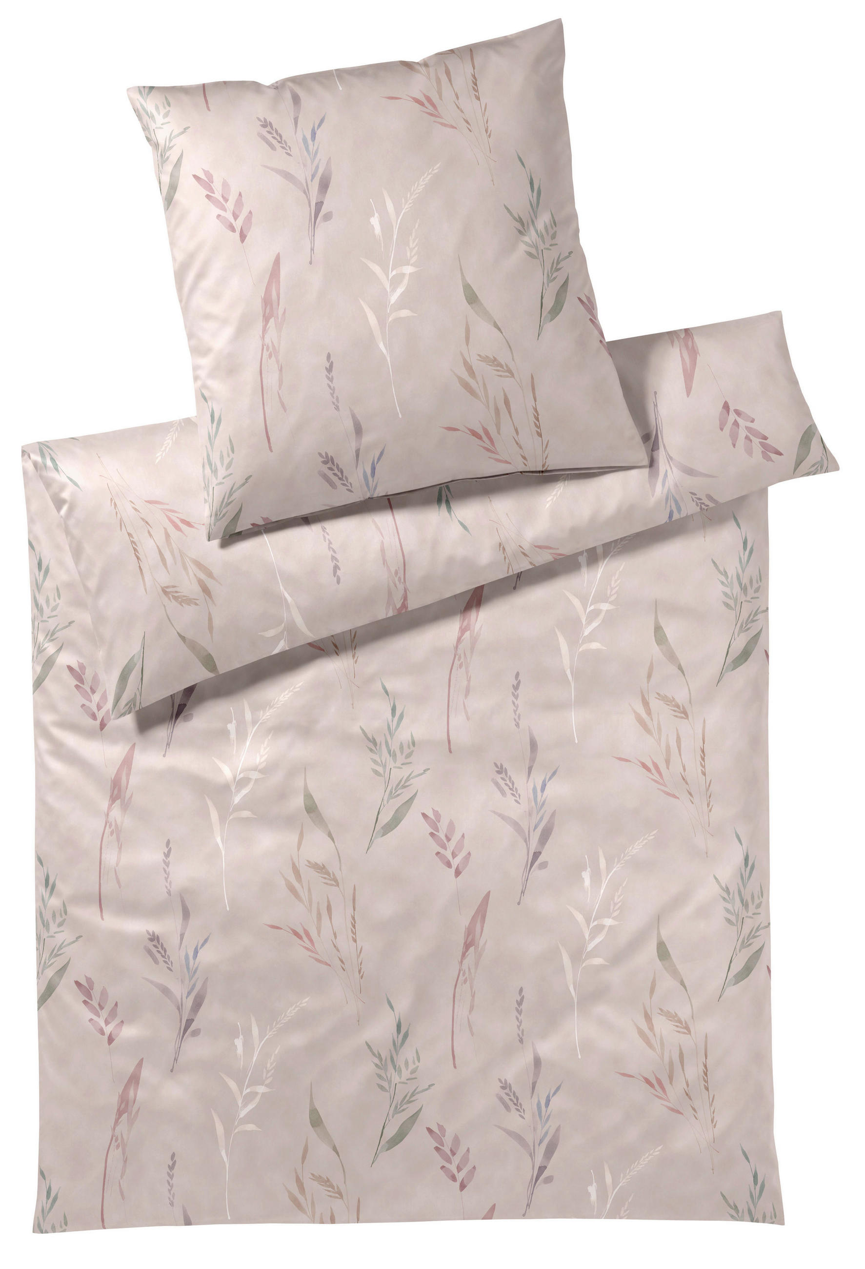 BETTWÄSCHESET Makosatin 160/210 cm  70 cm/50 cm  - Altrosa, Basics, Textil (160/210cm) - Elegante