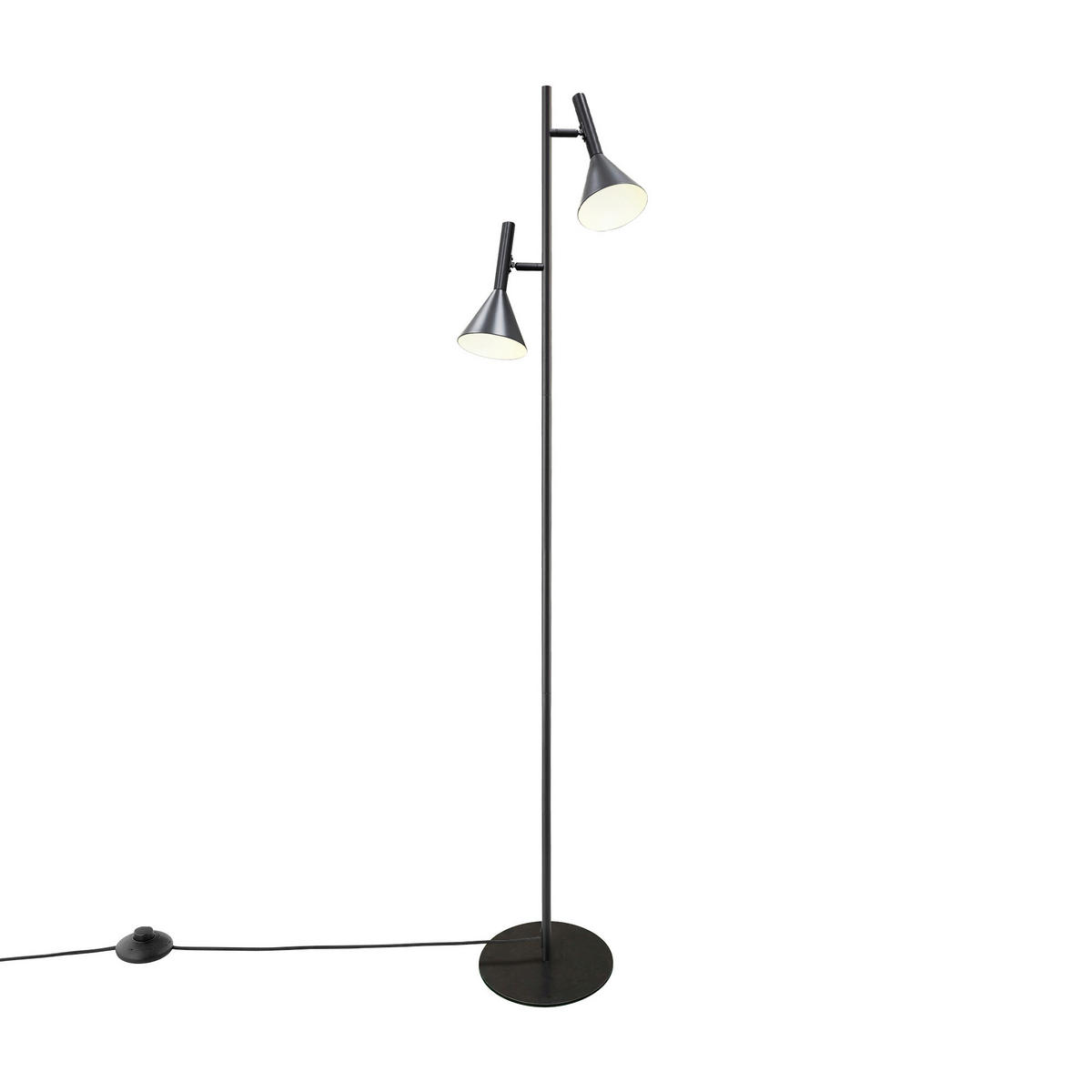 STEHLEUCHTE Kelvis 151/25/37 cm  - Schwarz, Design, Metall (151/25/37cm) - Nordlux