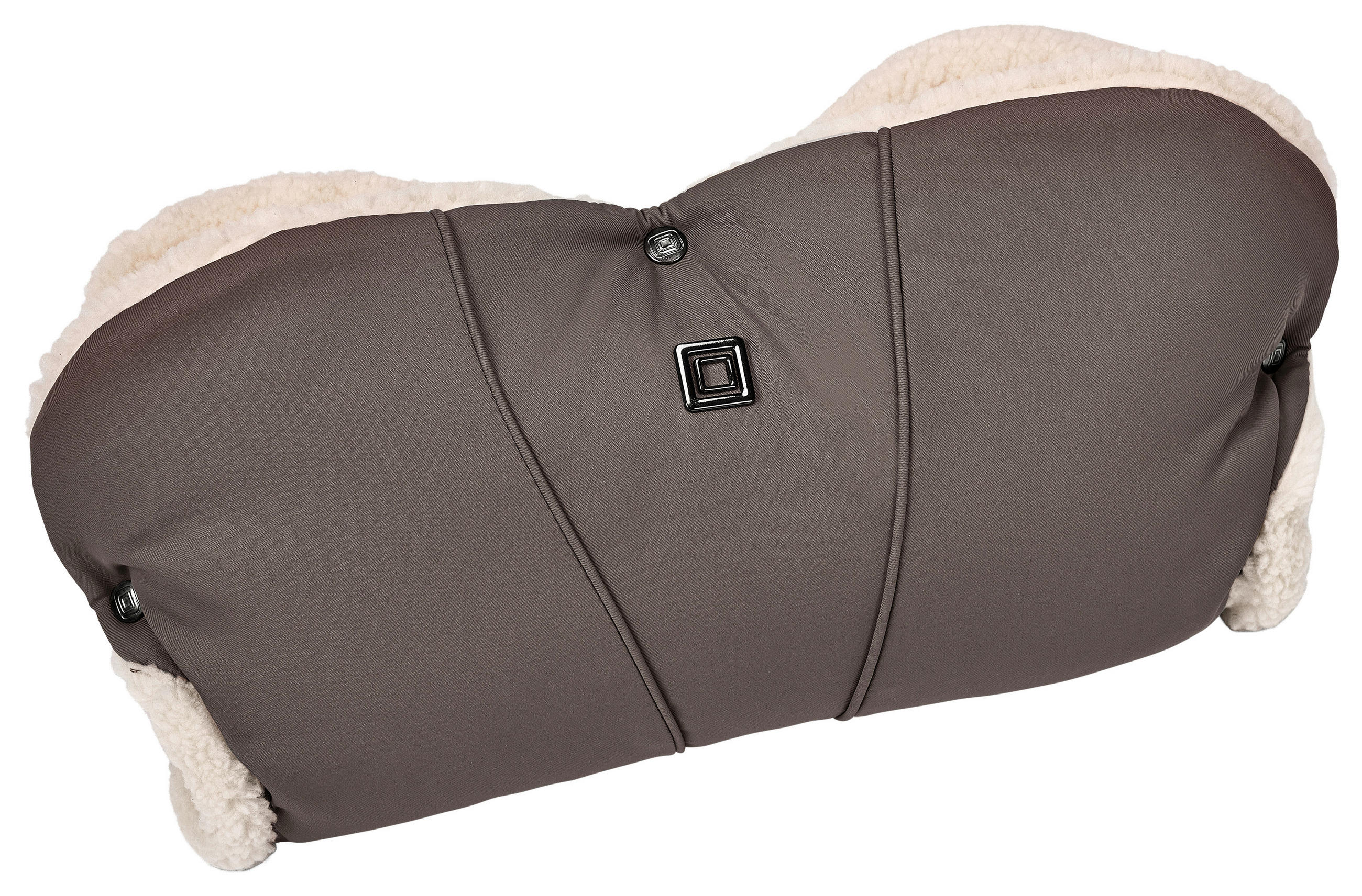 MUFF Handmuff  - Greige/Dunkelbraun, Basics, Textil (51/7/24cm) - Moon