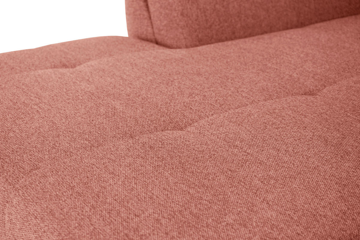 ECKSOFA in Webstoff Koralle  - Koralle/Schwarz, Design, Kunststoff/Textil (187/278cm) - Livetastic