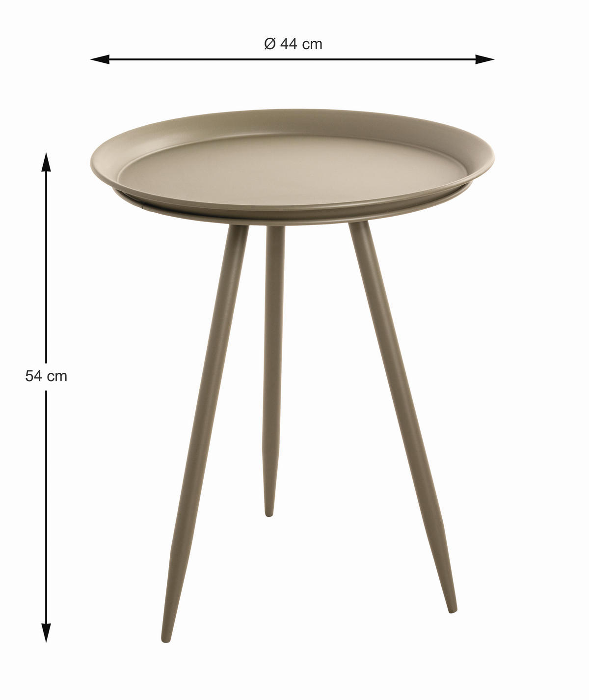 PRÍRUČNÝ STOLÍK, zelená - zelená, Trend, kov (54/54/44cm)