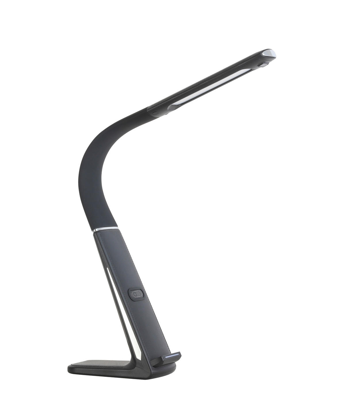 LED ÍRÓASZTALI LÁMPA - fekete, Basics, műanyag (6,5/13/48cm) - Novel